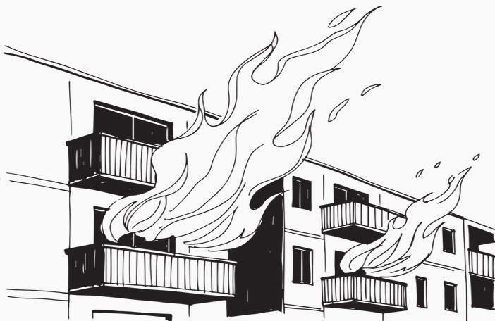 BBQ burns down HOA condo complex units